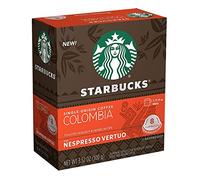Starbucks Coffee Nespresso Capsules, Colombia Single-Origin Coffee, Medium Roast, For Nespresso Vertuo Machines, 8 CT Capsules Per Box (Pack of 1 Box)