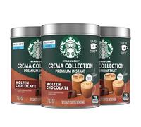 Starbucks Crema Collection Premium Melted Chocolate Flavored Instant Coffee, 100% Arabica Beans, 3 Cans (201 G Each) 608 g.