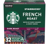 Starbucks Dark Roast K-Cup Coffee Pods - French Roast for Keurig Brewers - 1 Box (32 pods)