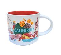 Starbucks Discovery Series California Ceramic Coffee Mug, 14oz, White and Red