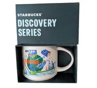 Starbucks Discovery Series Chicago Ceramic Coffee Mug, 14oz, White and Blue