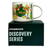 Starbucks Discovery Series Orlando Ceramic Mug, 14 oz. Microwave and Dishwasher Safe, Regular, White