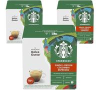 Starbucks Dolce Gusto Single Origin Colombia Espresso Coffee Pods 3x 12 Capsules