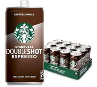 Starbucks Doubleshot Espresso + Milk, 12 x 200ml Cans | Premium Ready-to-Drink Coffee | Strong Espresso with Creamy Milk | Energy Boost On-the-Go | Sold by Bargain Hub