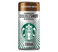 STARBUCKS ESPRESSO + MILK DOUBLESHOT ESPRESSO CAN 12 X 200 ML,PREMIUM COFFEE