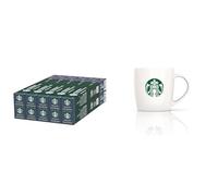 STARBUCKS Espresso Roast by Nespresso, Dark Roast, Coffee Capsules 10 x 10 (100 Capsules) + Gift mug included