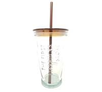 Starbucks Exclusive Seattle 1912 Pike Place First Store Brown Recycled Glass Cold Cup, 16 Fl Oz