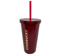 STARBUCKS Festive Christmas Limited Edition Red and Gold Tumbler