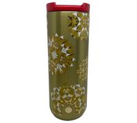 STARBUCKS Festive Holiday Christmas Gold Edition Tumbler Reusable Insulated Stainless Steel Mug