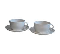 STARBUCKS Fore Here Collectors Coffee/Tea Cups Set of 2 White