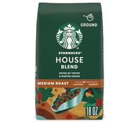 Starbucks Ground Coffee-Medium Roast Coffee-House Blend-100% Arabica-1 bag (18 oz)