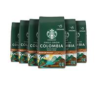 Starbucks Ground Coffee, Medium Roasted, Colombia, 100% Arabica, 6 Bags (12 Oz Each)