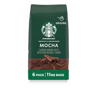 Starbucks Ground Coffee - Mocha Flavored Coffee - No Artificial Flavour, 100% Arabica - 6 Bags (11 oz each)