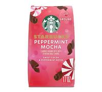 Starbucks Ground Coffee, Peppermint Mocha Flavored Coffee, 100% Arabica, Holiday 1 Bag (17 oz)