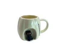 STARBUCKS Halloween Peep Black Cat Pumpkin Mug Cup Autumn Halloween Limited Edition