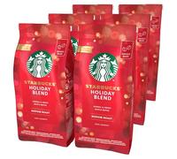 STARBUCKS Holiday Blend, Medium Roast, Whole Bean Coffee 190g (Pack of 6)