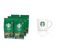 STARBUCKS House Blend, Medium Roast, Ground Coffee 200g (Pack of 6) + Gift mug included