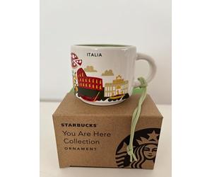 Starbucks Italy 'You Are Here' YAH Espresso Shot Coffee Ornament Mug 2oz