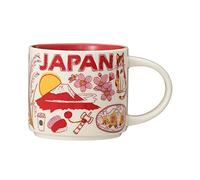 STARBUCKS JAPAN Been There Series Across the Globe Collection Coffee Mug 14 Ounce, Red