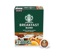Starbucks K-Cup Coffee Pods, Breakfast Blend Medium Roast, 22 Count