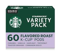 Starbucks K-Cup Coffee Pods Flavoured Coffee Various Packaging for Keurig Brewers, Naturally Flavored, 100% Arabica, 6 Boxes (60 Pods Total)
