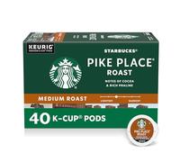 STARBUCKS Medium Coffee Pods, Pike Place Roast for Keurig Brewers, 40 Count