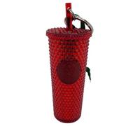 STARBUCKS Ornament Tumbler Key Chain Cup (Festive Red) (Red)