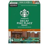 Starbucks Pike Place Decaffeinated Coffee K-Cup Pods, 0.1 Oz, Box Of 24 Pods
