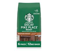 Starbucks Pike Place Roast Decaf Ground Coffee, 12 Ounce, 6 Count