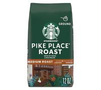 Starbucks Pike Place Roast, Ground Coffee (12oz) | 100% Arabica Ground Coffee; Medium Roast Pike Place Roast; 1 Bag, 12 oz