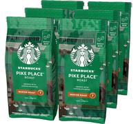 STARBUCKS Pike Place Roast, Medium Roast, Whole Bean Coffee 200g (Pack of 6)