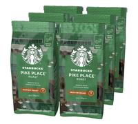 Starbucks Pike Place Roast Medium Whole Bean Coffee 200g Pack of 6