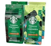 STARBUCKS Pike Place Roast, Single-Origin Colombia Whole Bean Coffee 450g (Pack of 4)