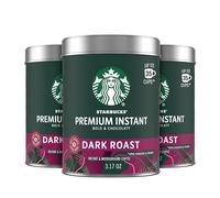 Starbucks Premium Instant Coffee, Dark Roast, 100% Arabica Beans, 3-Pack (3.17 Oz Each)