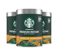 Starbucks Premium Instant Coffee - Starbucks Blonde Roast - 100% Arabica - 3 Cans (up to 120 Servings Total)