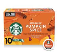 Starbucks Pumpkin Spice Flavored Ground Coffee 1 Box of 10 K-Cup Single Serve Pods, 1 Box of 10