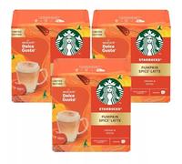 STARBUCKS Pumpkin Spice Latte by NESCAFÉ Dolce Gusto Coffee Pods x12 (Pack of 3, Total 36 Capsules) - Dark Roast