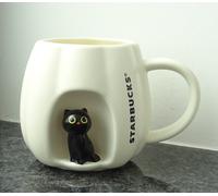 Starbucks Pumpkin Window Cat Black Cat Ceramic Mug Tasse 14oz 414ml NEW