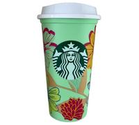 STARBUCKS Reusable Plastic Travel Eco Hot Cup/Mug/Tumbler Summer 2025 Grande Medium, 16oz 473ml