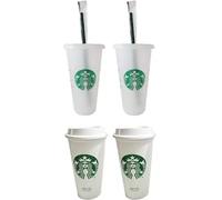 Starbucks Reusable Set: 2 - 24oz Cold Cups and 2 - 16oz Hot Cups