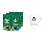 STARBUCKS Single-Origin Colombia, Medium Roast, Ground Coffee 200g (Pack of 6) + Gift mug included