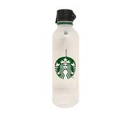 Starbucks Siren Reusable Clear Plastic Water Bottle, 24 fl oz