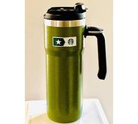 Starbucks + Stanley Military Commitment Double Walled Hammered Stainless Steel Tumbler With Handle