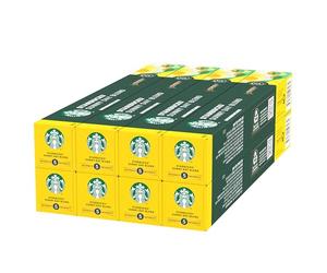STARBUCKS Sunny Day Blend by Nespresso, Blonde Roast, Coffee Capsules 8 x 10 (80 Capsules)