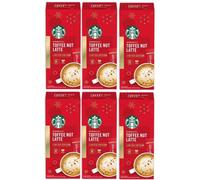 STARBUCKS Toffee Nut Latte Instant Coffee x4 Sachets Christmas Seasonal Limited Edition (Pack of 6, Total 24 Sticks)