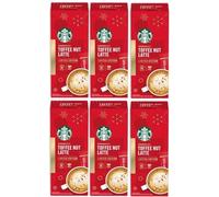 STARBUCKS Toffee Nut Latte Instant Coffee x4 Sachets Christmas Seasonal Limited Edition (Pack of 6, Total 24 Sticks)