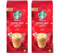 Starbucks Toffee Nut Latte Limited Edition Premium Instant Coffee 2 Pack Bu