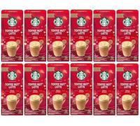 STARBUCKS Toffee Nut Latte Limited Edition Premium Instant Coffee Sticks x4 (Pack of 12, Total 48 Sachets)