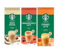 Starbucks Variety Pack Premium Instant Coffee Sachets Flavours inc. White Mocha, Caramel Latte, and