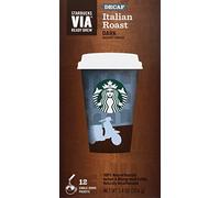 Starbucks VIA Decaffeinated Italian Coffee, 12 Packs, 3.1 g